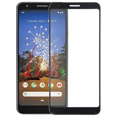 Lente in vetro esterno per schermo anteriore per Google Pixel 3a XL (nero)