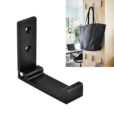 Appendiabiti pieghevole Gancio per accappatoio Ganci decorativi da parete per bagno (Gancio nero (inviare vite))