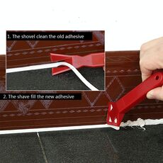 2 pezzi Mini utensili fatti a mano Raschietto per pavimenti Strumento per pala residua colla per superfici