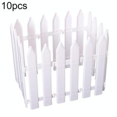10 PCS Decorazione natalizia Punte in plastica bianca Recinzione Recinzione per albero di Natale