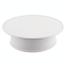 Giradischi girevole elettrico da 30 cm a 360 gradi Espositore per riprese video Giradischi per fotografia, carico 4 kg, spina americana (bianco)