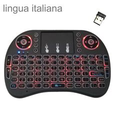 Lingua di supporto: Tastiera retroilluminata wireless Italia i8 ​​Air Mouse con touchpad per Android TV Box e Smart TV e PC Tablet Xbox360 PS3 HTPC / IPTV