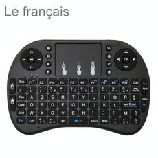 Lingua di supporto: Tastiera wireless i8 Air Mouse francese con touchpad per Android TV Box e Smart TV e tablet PC Xbox360 PS3 HTPC / IPTV
