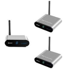 Measy AV220-2 Trasmettitore audio / video wireless 2,4 GHz + 2 ricevitori con funzione di trasmissione IR, distanza di trasmissione: 200 m