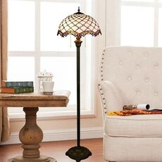 Lampada da terra moderna mediterranea in vetro a mosaico, soggiorno, sala da pranzo, camera da letto, luce decorativa (spina europea)