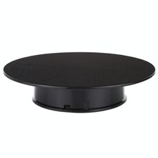 Giradischi girevole elettrico a 360 gradi da 25 cm Espositore per riprese video Giradischi per fotografia, carico 3 kg, alimentato a batteria (nero)