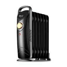 OMATE Riscaldatore elettrico per termosifone mini domestico, spina americana (nero)