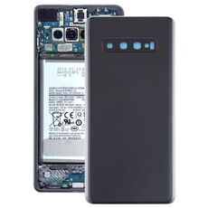 Cover posteriore batteria per Galaxy S10+ con obiettivo fotocamera (nero)