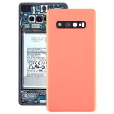 Cover posteriore batteria per Galaxy S10+ con obiettivo fotocamera (rosa)