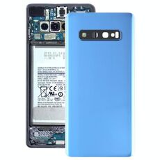 Cover posteriore batteria per Galaxy S10+ con obiettivo fotocamera (blu)