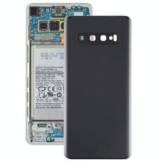 Cover posteriore batteria per Galaxy S10 con obiettivo fotocamera (nero)