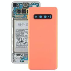 Cover posteriore batteria per Galaxy S10 con obiettivo fotocamera (rosa)
