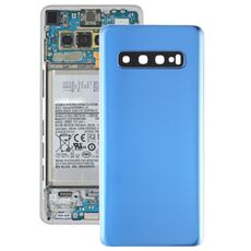 Cover posteriore batteria per Galaxy S10 con obiettivo fotocamera (blu)