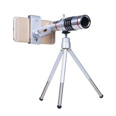 Telescopio per esterni Accessori per telefoni cellulari Teleobiettivo per riprese con clip universale in metallo (12X)
