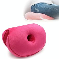Sedile multifunzionale Dual Comfort Memory Foam Sedile Hip Lift Bellissimo cuscino in lattice di testa (rosa rossa)
