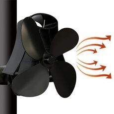 YL 105 4 lama di alluminio di calore alimentata Camino Stufa Fan