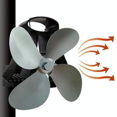 YL 105 4 lama di alluminio di calore alimentata Camino Stufa Fan