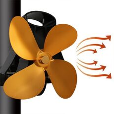 YL 105 4 lama di alluminio di calore alimentata Camino Stufa Fan