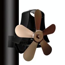 YL-106 Ventilatore per stufa camino ad alta temperatura in alluminio ad alta temperatura a 5 pale (bronzo)