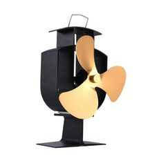 YL401 Ventilatore per stufa camino ad alta temperatura a 3 pale in metallo (bronzo)