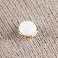 Maniglia rotonda in ceramica solida in lega di zinco monoforo bianco oro 5017 K per porta del cassetto dell'armadio