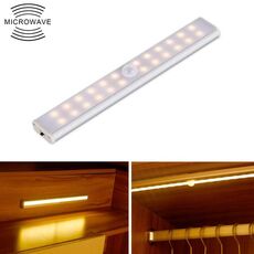 2W 24 LED Luce bianca calda per ampio schermo con sensore del corpo umano intelligente Luce LED per corridoio, versione con ricarica USB