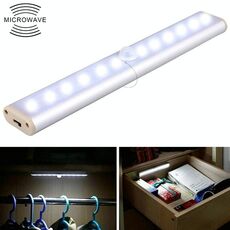 2W 12 LED Luce bianca Ampio schermo Luce sensore del corpo umano intelligente Luce LED per corridoio, versione con ricarica USB