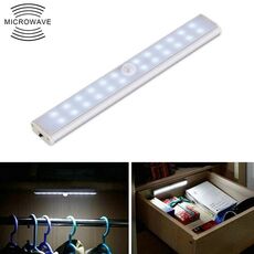 2W 24 LED Luce bianca Ampio schermo Sensore intelligente del corpo umano Luce LED Corridor Cabinet Light, versione di ricarica USB