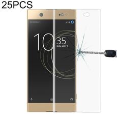 25 PCS per Sony Xperia XA1 Ultra 0.33mm 9H Durezza superficiale Protezione schermo in vetro temperato a schermo intero curvo 3D (trasparente)