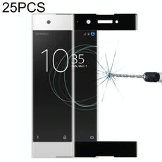 25 PCS per Sony Xperia XA1 0,33 mm 9H Durezza superficiale Protezione schermo in vetro temperato a schermo intero curvo 3D (nero)