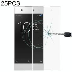 25 PCS per Sony Xperia XA1 0,33 mm 9H Durezza superficiale Protezione schermo in vetro temperato a schermo intero curvo 3D (trasparente)