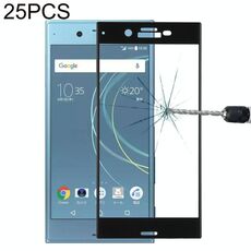 25 PCS per Sony Xperia XZs 0,33 mm 9H Durezza superficiale Protezione schermo in vetro temperato a schermo intero curvo 3D (nero)