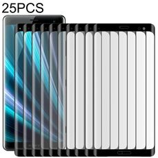 25 PCS per Sony Xperia XZ3 0,3 mm 9H Durezza superficiale Pellicola in vetro temperato a schermo intero con bordo curvo 3D (nero)