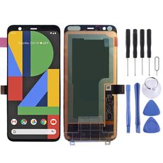 Schermo LCD originale per Google Pixel 4 con assemblaggio completo di digitalizzatore (nero)