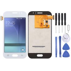Schermo LCD in materiale TFT e assemblaggio completo del digitalizzatore per Galaxy J1 Ace / J110 / J110M / J110F / J110G / J110L (bianco)