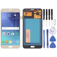 Schermo LCD in materiale TFT e assemblaggio completo di digitalizzatore per Galaxy J7 (2015) / J700F, J700F/DS, J700H/DS, J700M, J700M/DS, J700T, J700P (oro)