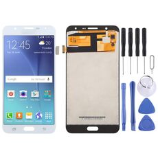 Schermo LCD in materiale TFT e digitalizzatore Assemblaggio completo per Galaxy J7 (2015) / J700F, J700F/DS, J700H/DS, J700M, J700M/DS, J700T, J700P (bianco)