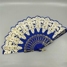 Spagna Style plastica pieghevole Fan Peacock Lace Fan di ballo delle signore doratura Fan