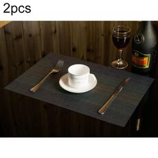 2 pezzi Home Table Cup Mat Decor creativo Coffee Drink Tovaglietta Stoviglie, Dimensioni: 45x30cm (Blu scuro)