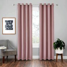 Tenda solida con isolamento in tessuto per tende ad alta precisione da 4 pezzi, dimensioni: 42 × 63 pollici （107 × 160 cm） (rosa)