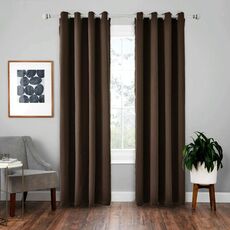Tenda solida con isolamento in stoffa per tende ad alta precisione da 4 pezzi, dimensioni: 140 × 175 (caffè scuro)