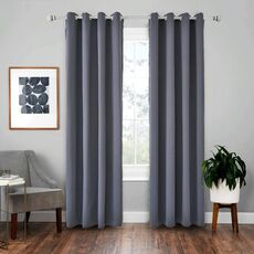 Tenda solida con isolamento in tessuto per tende ad alta precisione da 4 pezzi, dimensioni: 140 * 225 (grigio scuro)