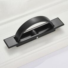 5 PCS 4206-85 Tatami nascosto pulsante rotante copertura flip (nero)