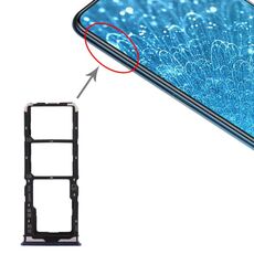 Per Vivo Y7s Vassoio scheda SIM + Vassoio scheda SIM + Vassoio scheda Micro SD (Viola)