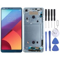 Schermo LCD originale per LG G6 / H870 / H870DS / H872 / LS993 / VS998 / US997 Digitizer Assemblaggio completo con cornice (blu)