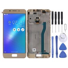 Schermo LCD OEM per Asus Zenfone 3S Max ZC521TL X00GD digitalizzatore assemblaggio completo con cornice (oro)