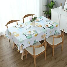 Printinging caffè Tavolo da pranzo panno impermeabile del PVC Oilproof Antiscalding Tovaglia