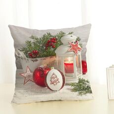 Decorazione natalizia Cotton and Linen Pillow Office Cuscino per la casa senza cuscino, Dimensioni: 45x45cm (stella natale)