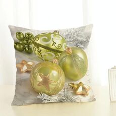 Decorazione natalizia Cotton and Linen Pillow Office Home Cushion senza cuscino, Dimensioni: 45x45cm (Verde Natale)