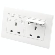 Presa di alimentazione 86 Tipo a tre fori USB, spina BRITANNICA